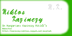 miklos kazinczy business card